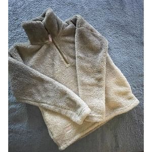 Simply Southern Sherpa half- zip Coat Jacket‎ Womens Size Small W/pockets